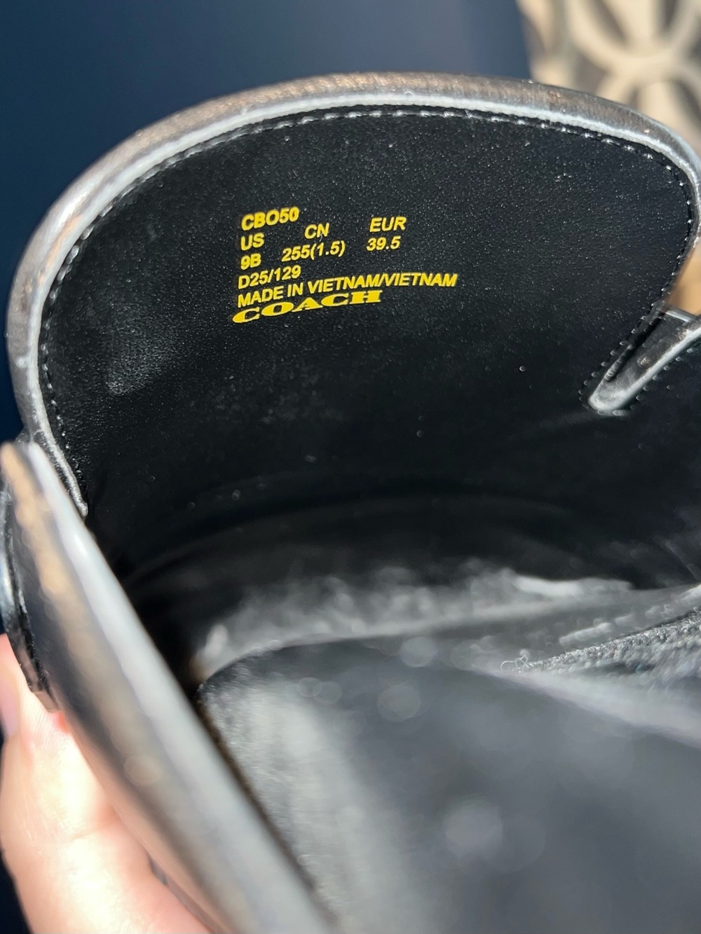 Coach Women's Leather Slip-On Loafer Clogs with Logo - Picture 3 of 3